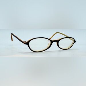 Vintage Microshapes Elma Black Oval Sunglasses Frames Only